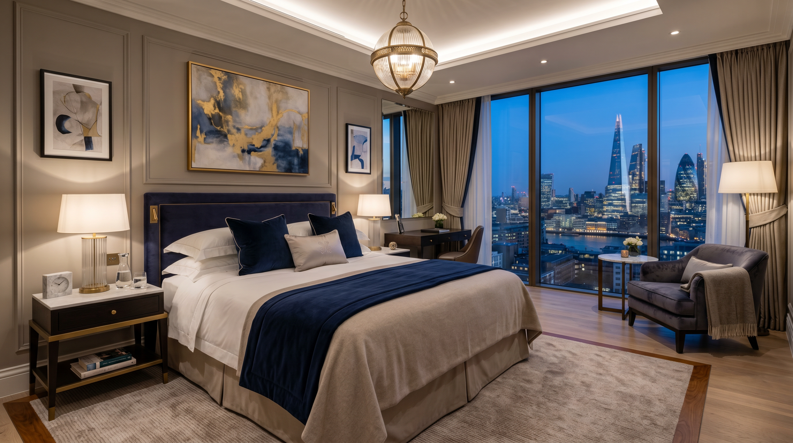 Luxury suite bedroom at RankingSukHub hotel